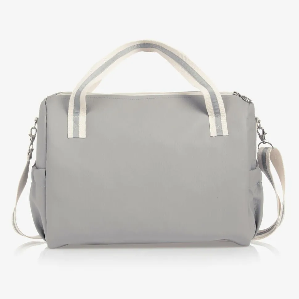 Grey Faux Leather Changing Bag (36cm)