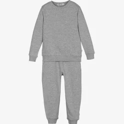 Grey Marl Cotton Tracksuit