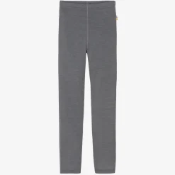 Grey Merino Wool & Silk Leggings