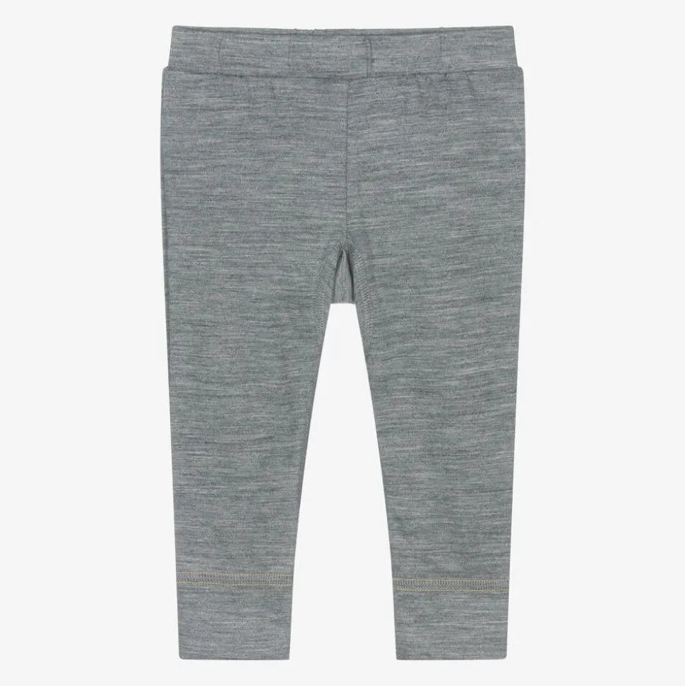 Grey Merino Wool Baby Joggers