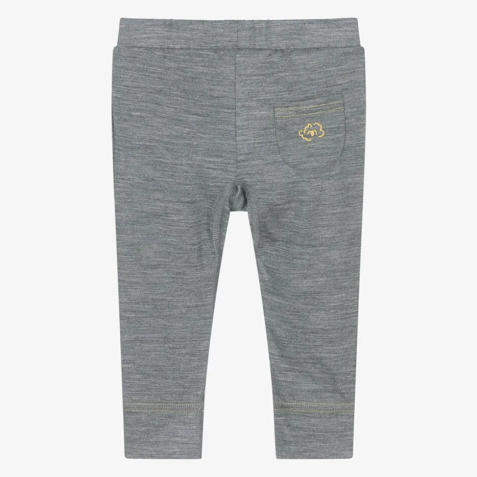 Grey Merino Wool Baby Joggers