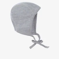 Grey Merino Wool Bonnet