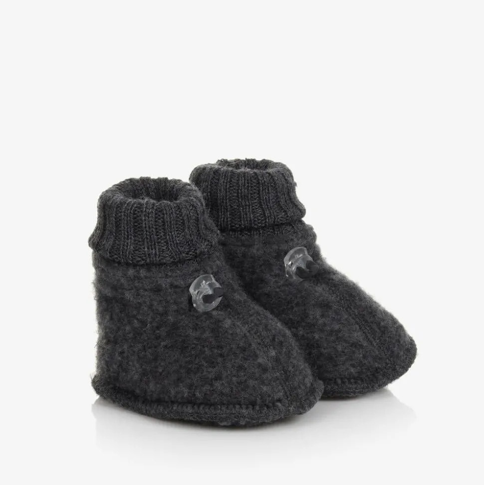 Grey Merino Wool Booties
