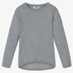 Grey Merino Wool Knitted Top