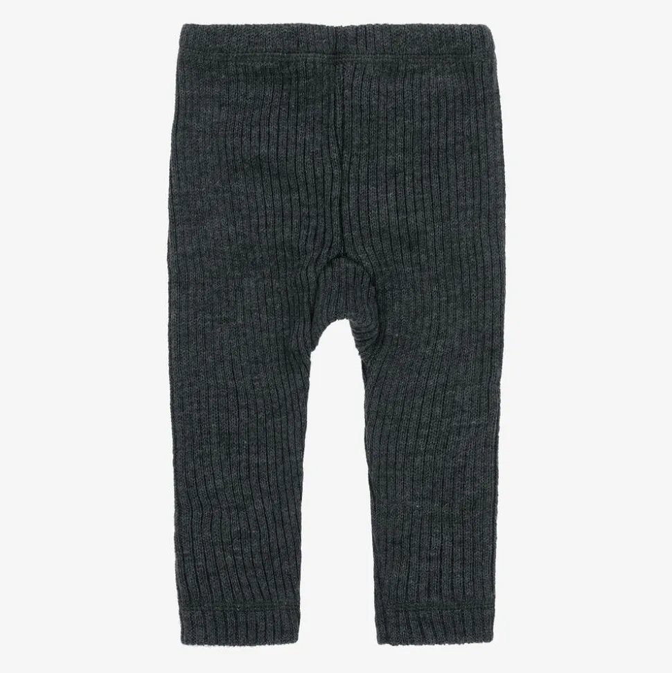 Grey Merino Wool Leggings