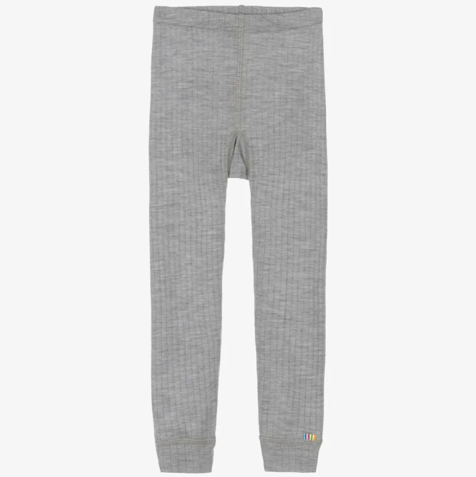 Grey Merino Wool Leggings