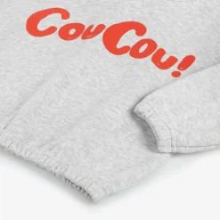 Grey Organic Cotton CouCou Print Hoodie