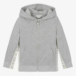 Grey Organic Cotton Zip-Up Top