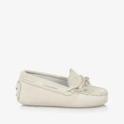 Grey Suede Leather Pre-Walker Moccasins