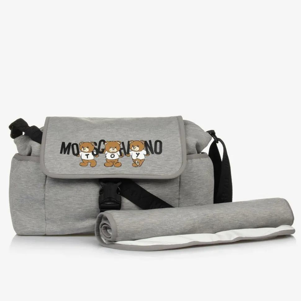 Grey Teddy Bear Logo Changing Bag (30cm)