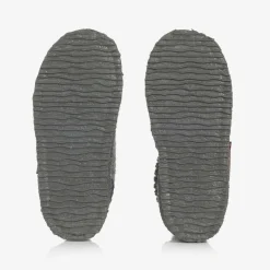 Grey Wool Boot Slippers
