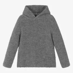 Grey Wool Fleece Hoodie