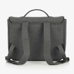 Grey Wool Satchel Backpack (34cm)