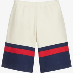 Ivory & Blue Jersey Shorts