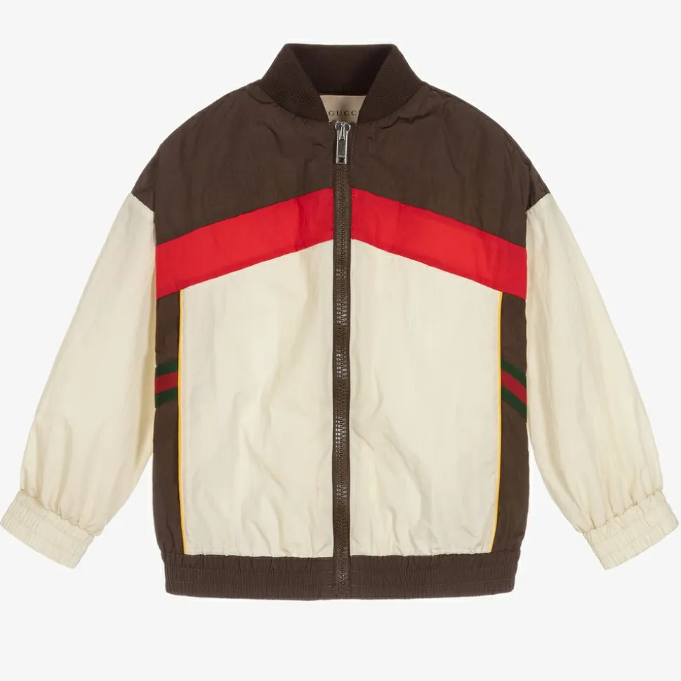 Ivory & Brown Track Jacket