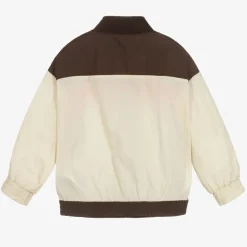 Ivory & Brown Track Jacket