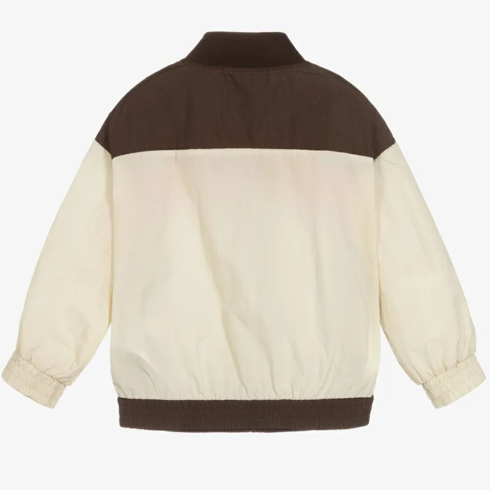 Ivory & Brown Track Jacket