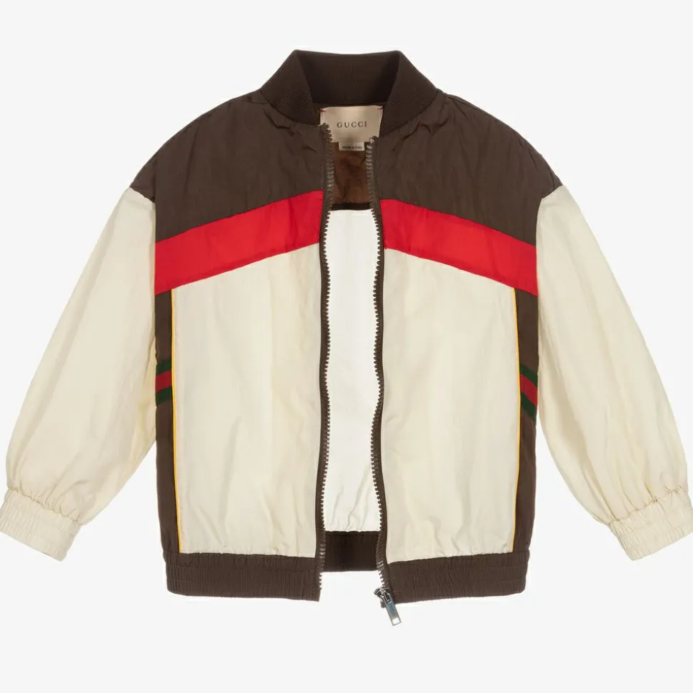Ivory & Brown Track Jacket