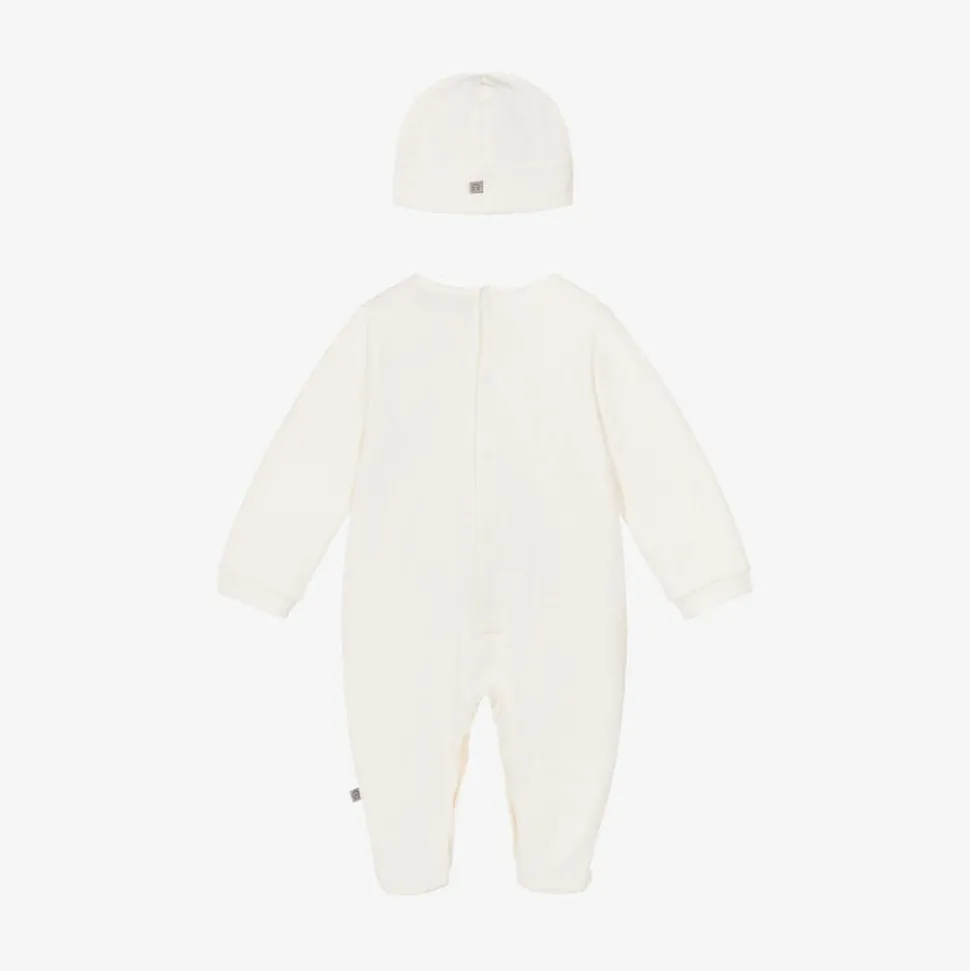 Ivory & Gold Cotton Babysuit Set