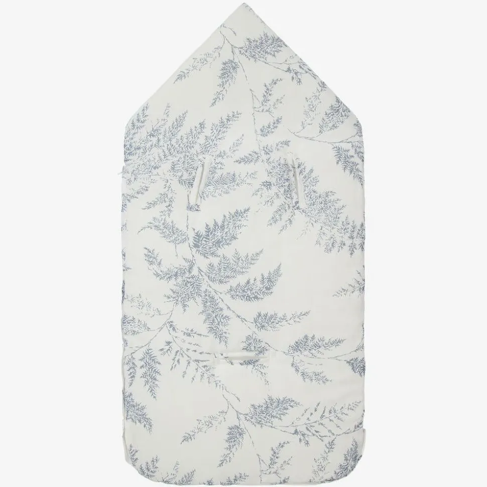 Ivory & Blue Linen Baby Nest (83cm)