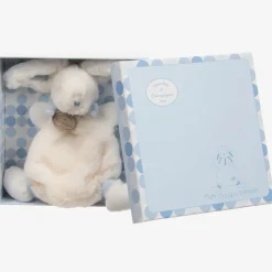 Ivory & Blue Plush Bunny Doudou (26cm)