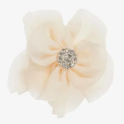 Ivory & Pink Hairclip (8cm)