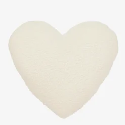 Ivory Bouclé Heart Pillow (48cm)