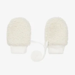 Ivory Bouclé Mittens