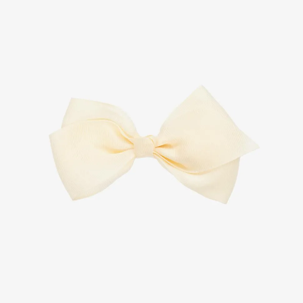 Ivory Bow Hair Clip (10cm)