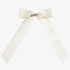 Ivory Bow Hair Clip (13cm)