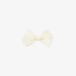 Ivory Bow Hair Clip (7cm)