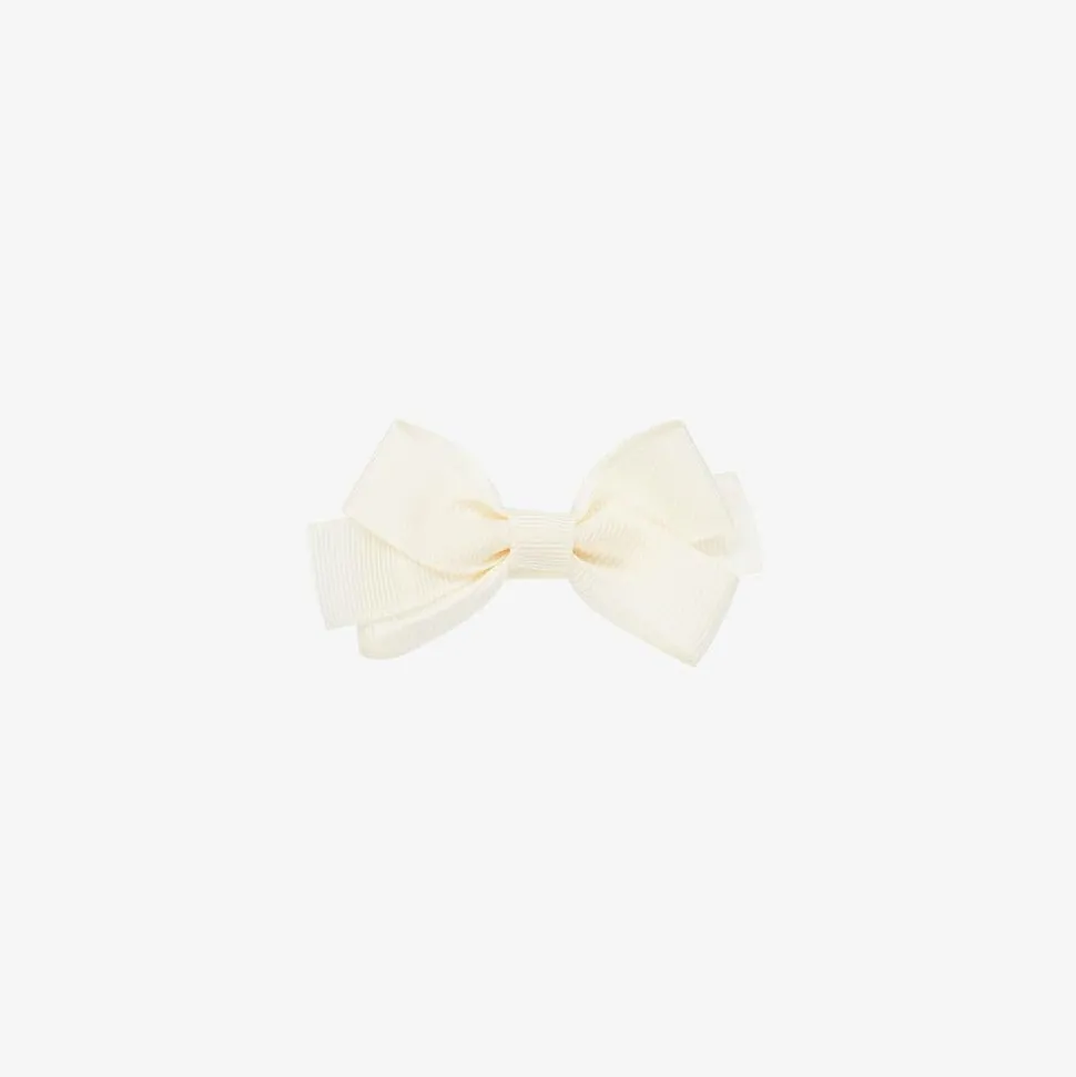 Ivory Bow Hair Clip (7cm)
