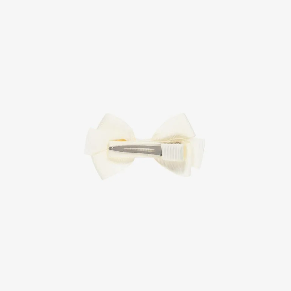 Ivory Bow Hair Clip (7cm)