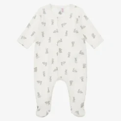 Ivory Bunny Organic Cotton Babygrow