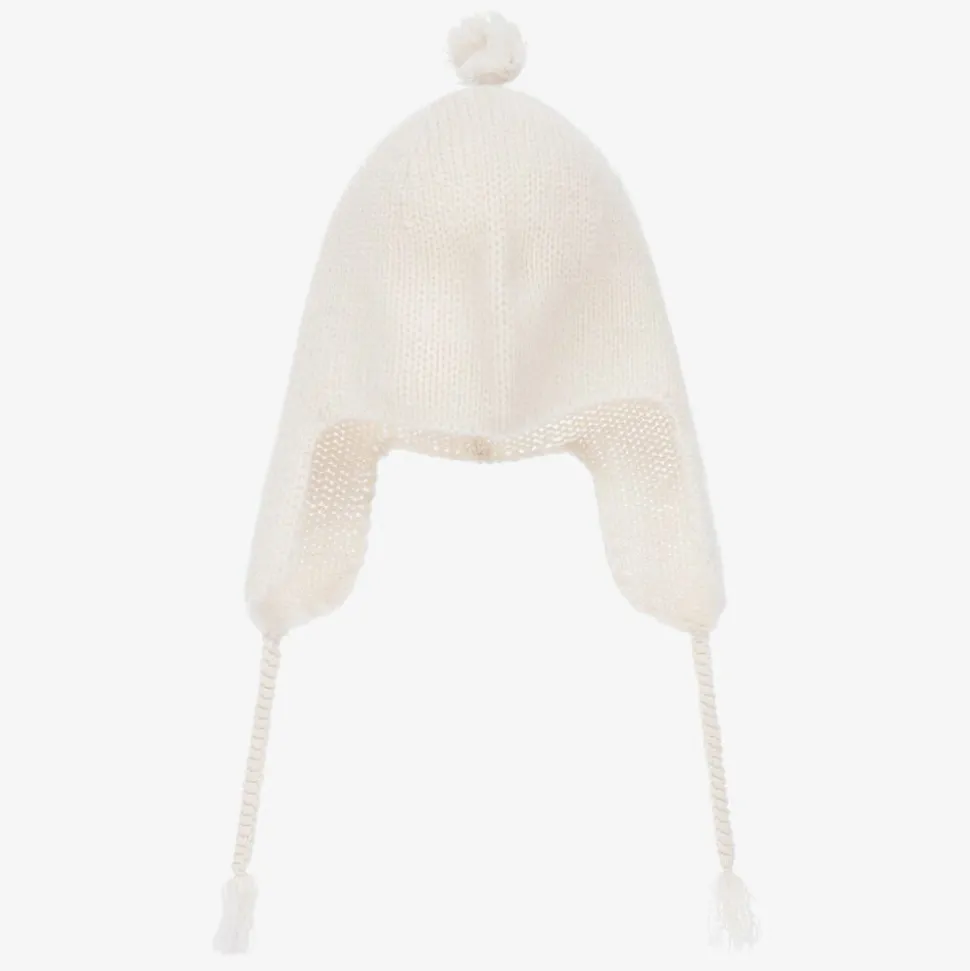 Ivory Cashmere Knit Hat