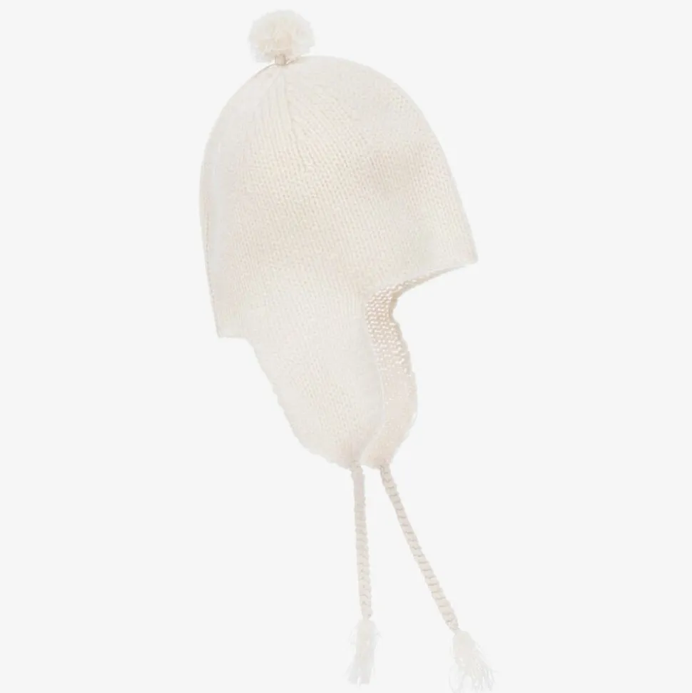 Ivory Cashmere Knit Hat