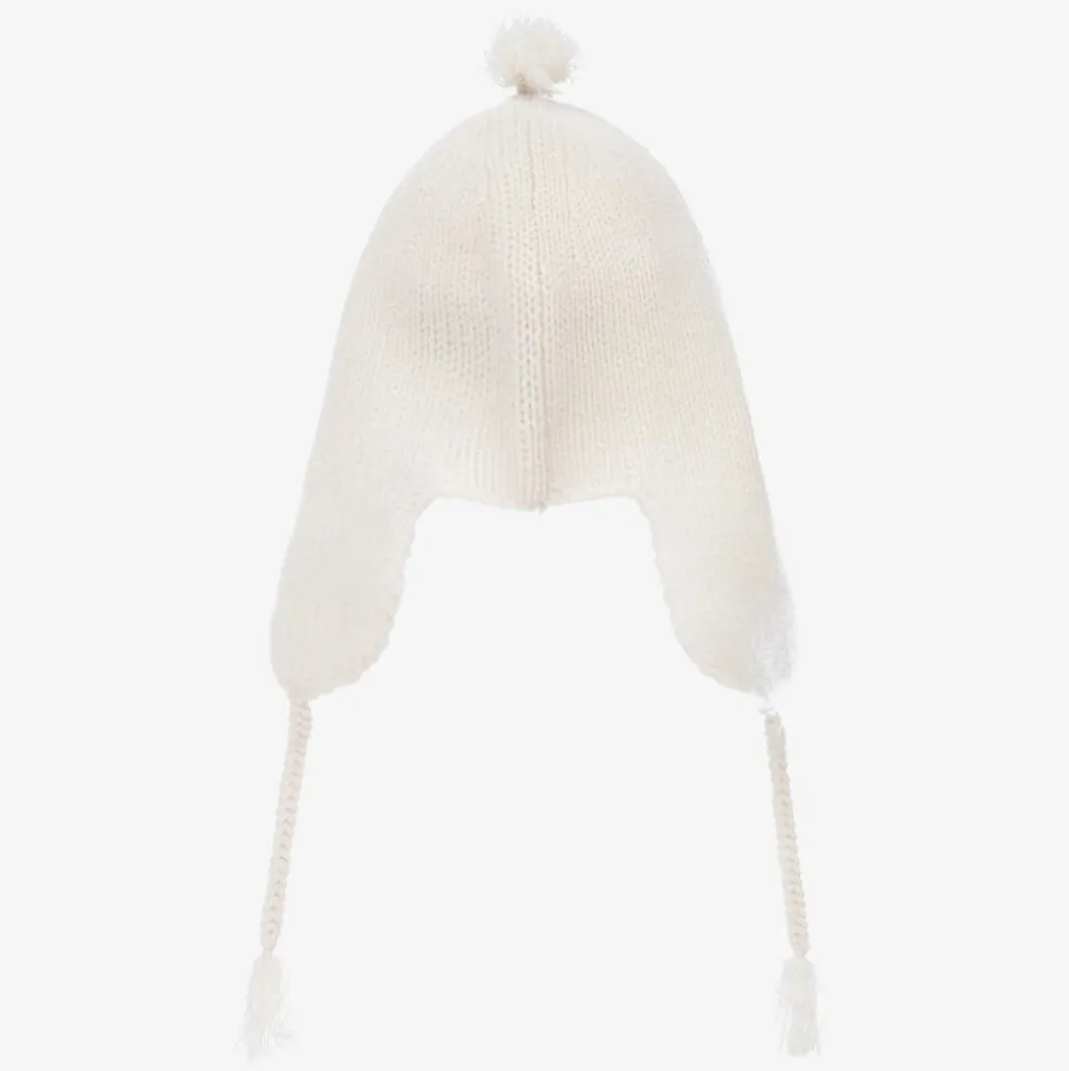 Ivory Cashmere Knit Hat