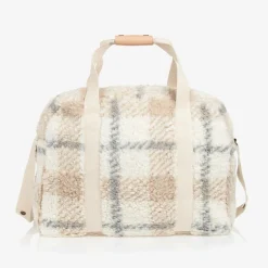 Ivory Check Sherpa Fleece Changing Bag (51cm)