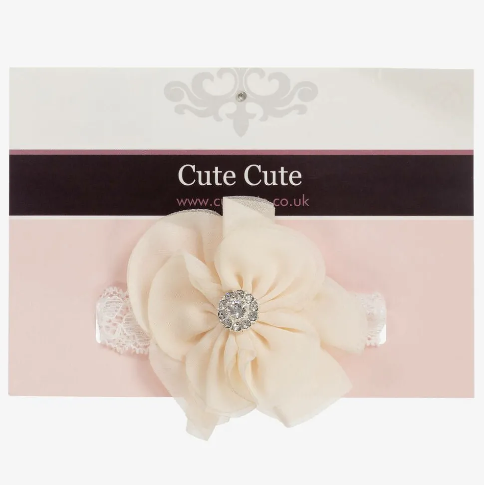 Ivory Chiffon Flower Headband