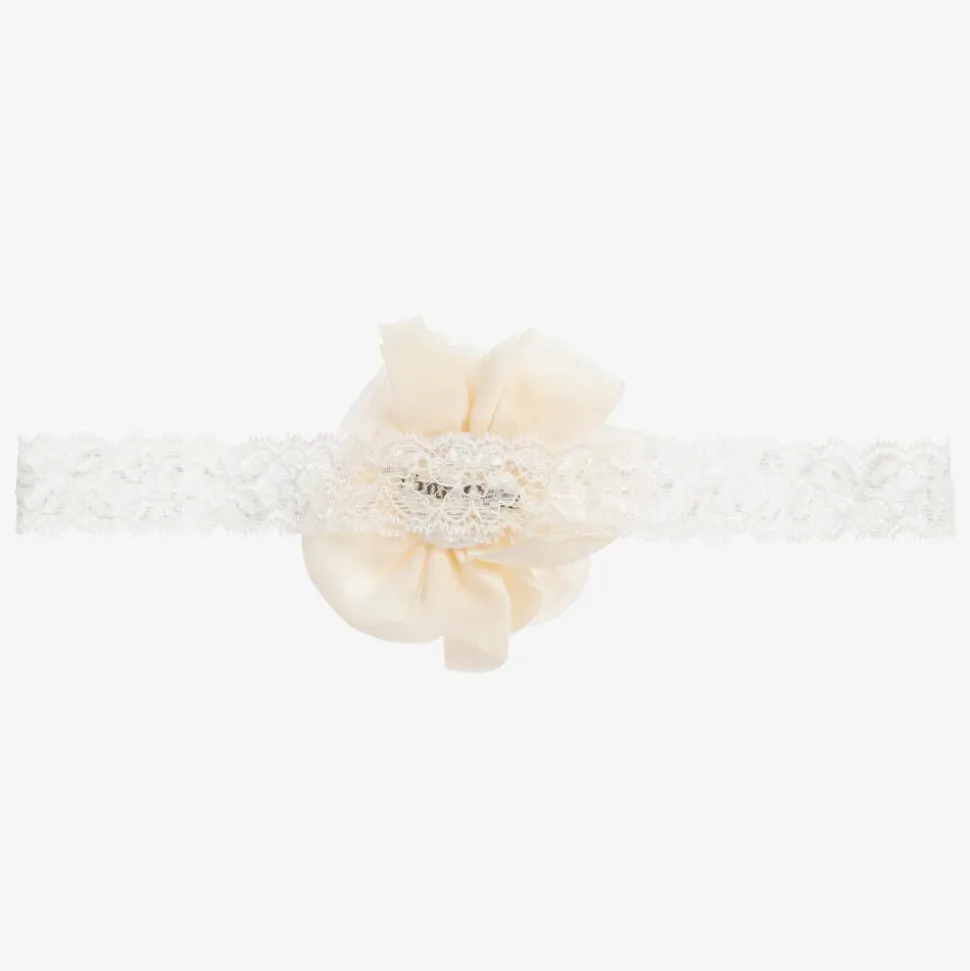 Ivory Chiffon Flower Headband