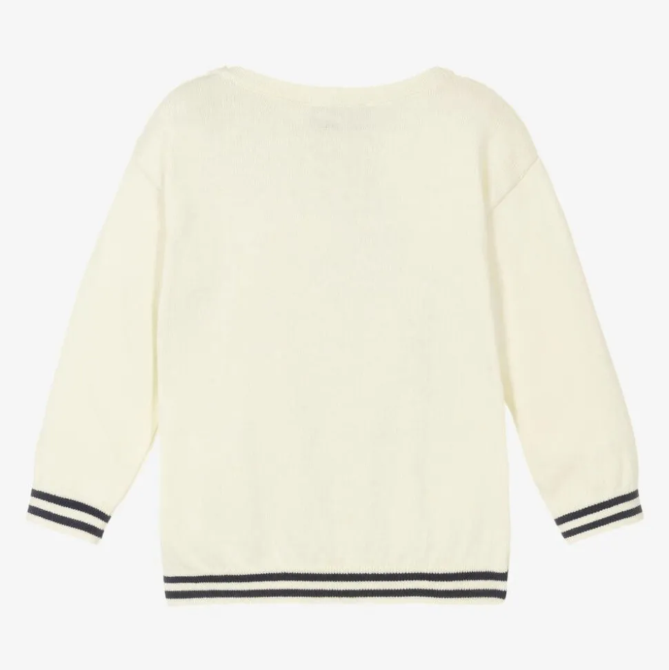 Ivory Cotton & Wool Sweater