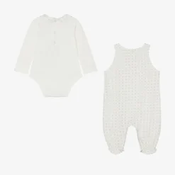 Ivory Cotton Babysuit Set