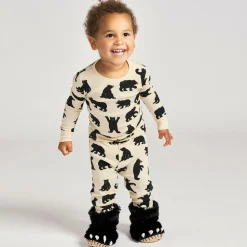 Ivory Cotton Bear Long Pyjamas