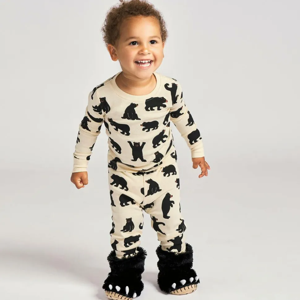 Ivory Cotton Bear Long Pyjamas