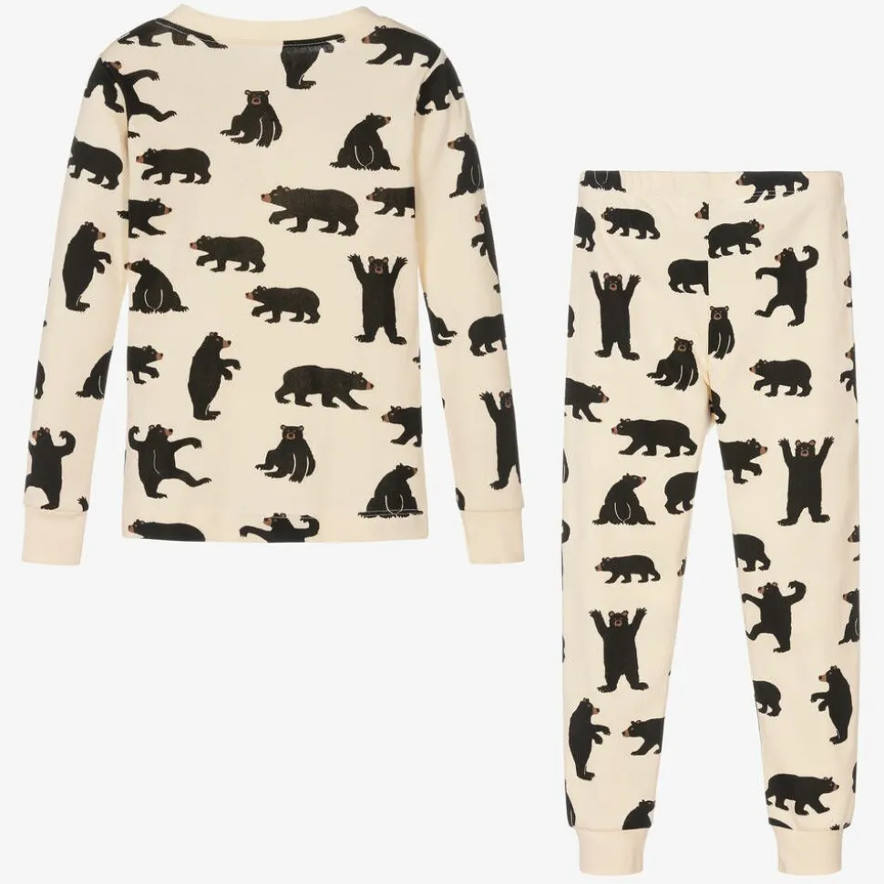 Ivory Cotton Bear Long Pyjamas