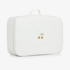 Ivory Cotton Canvas Suitcase (41cm)