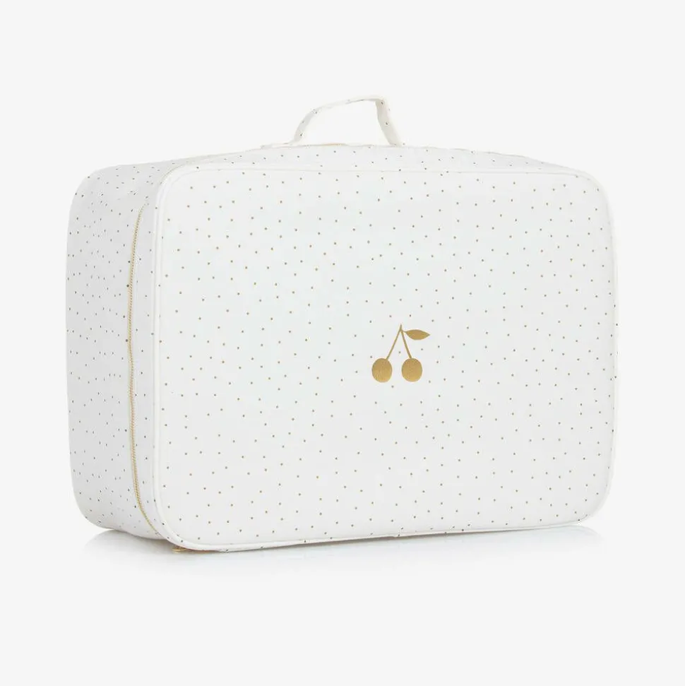 Ivory Cotton Canvas Suitcase (41cm)