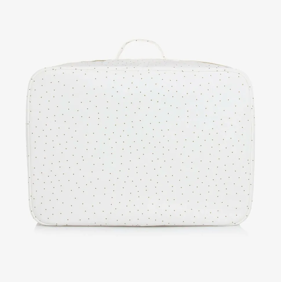 Ivory Cotton Canvas Suitcase (41cm)