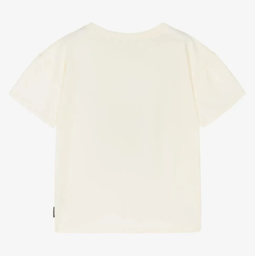 Ivory Cotton Dinosaur T-Shirt