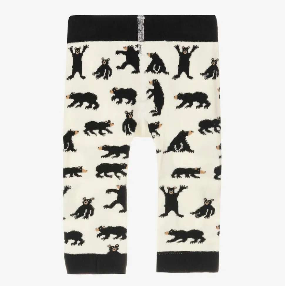 Ivory Cotton Knit Baby Leggings